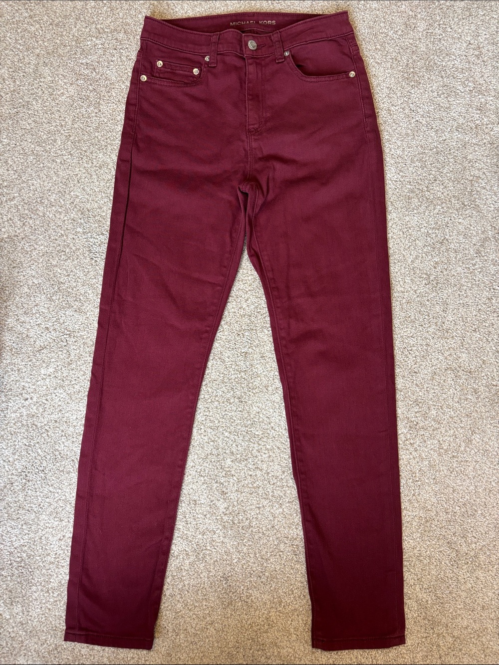 Michael Kors Women’s Maroon Slim Chinos